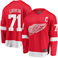 Tlead D.Red wings #71 Dylan Larkin Branded Red Captain Home Breakaway Jerseys