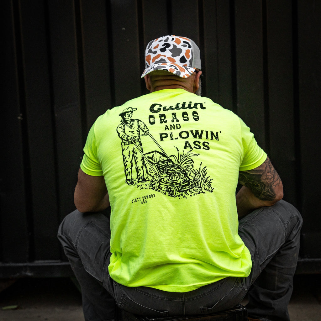 CustomNameinc cheap jerseys Ordering Cutting Grass & Plowin' Ass Men's T-Shirt