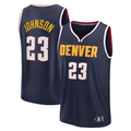Tlead D.Nuggets #23 Cameron Johnson Navy Fast Break Replica Jerseys - Icon Edition