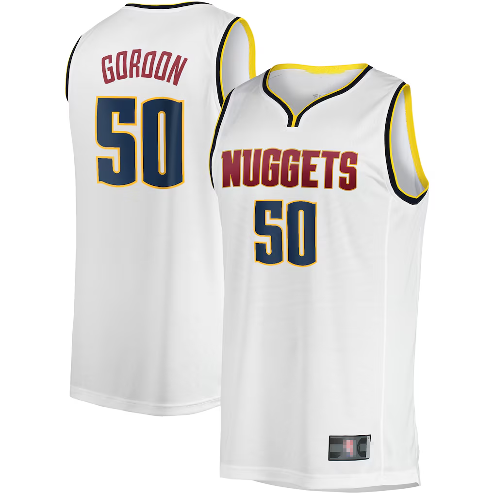 Tlead D.Nuggets #50 Aaron Gordon White Fast Break Player Jerseys - Association Edition