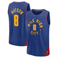 Tlead D.Nuggets #8 Peyton Watson Blue Fast Break Replica Player Jerseys - Statement Edition