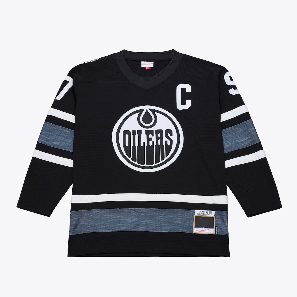 Tlead E.Oilers Connor McDavid Mitchell & Ness Black 2019 All-Star Game Power Play Jerseys