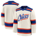 Tlead E.Oilers Light Beige Alternate Premium Jerseys