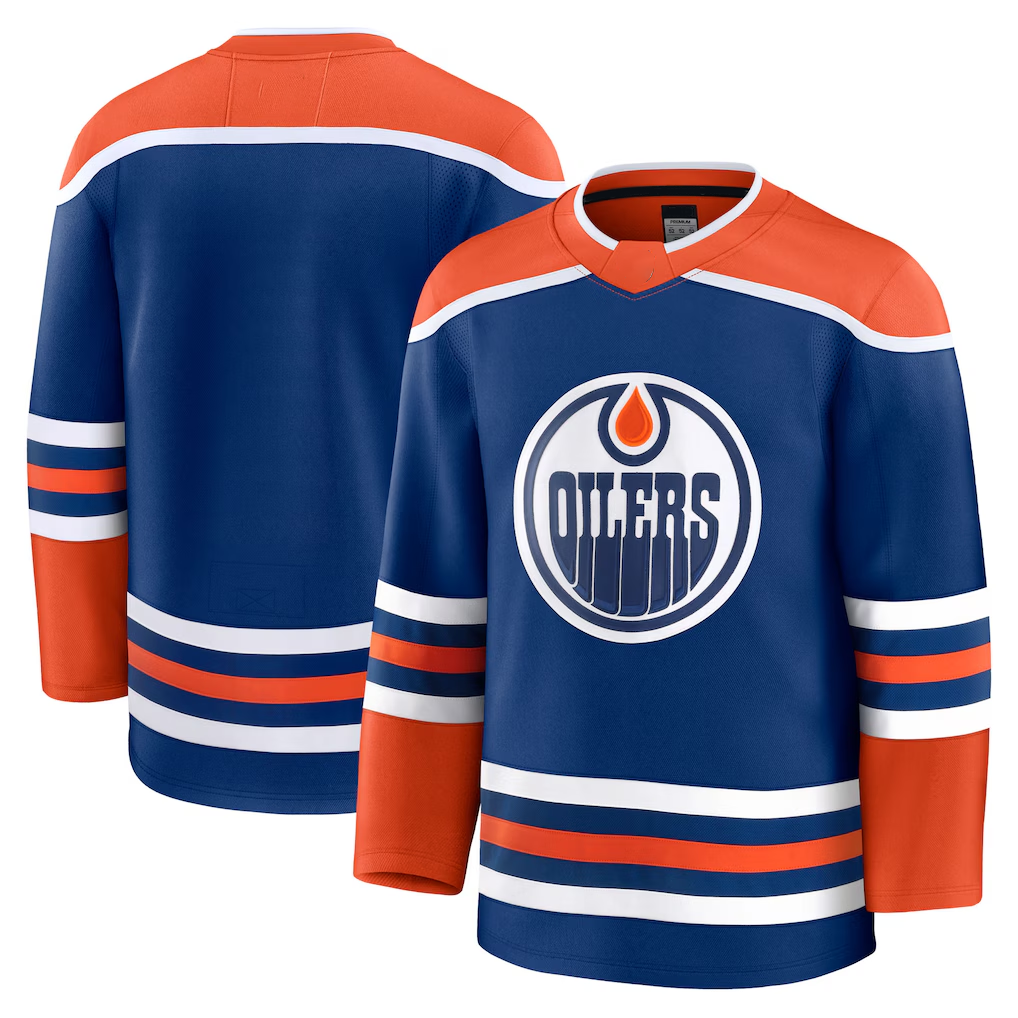 Tlead E.Oilers Royal Home Premium Jerseys