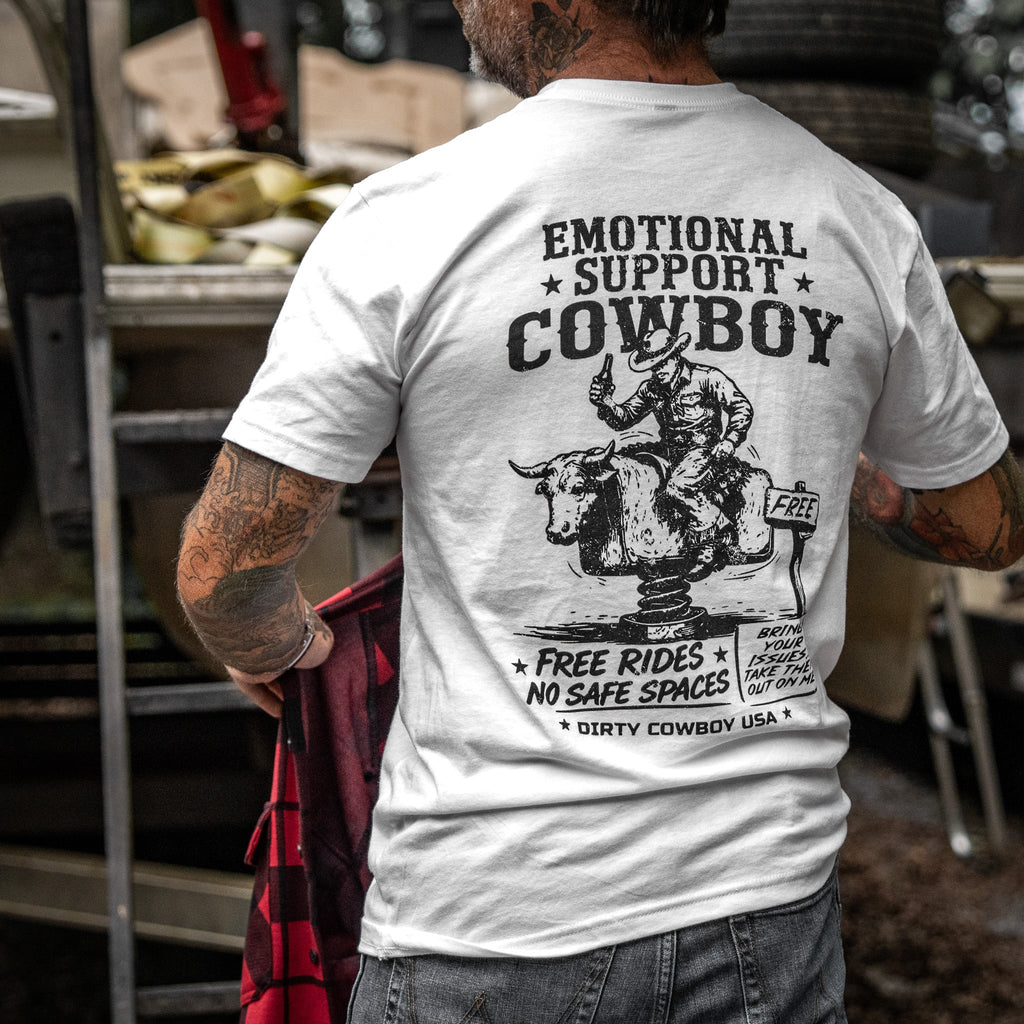 CustomNameinc cheap jerseys Ordering Emotional Support Cowboy Men's T-Shirt