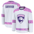 Tlead F.Panthers White Hockey Fights Cancer Survivor Practice Jerseys