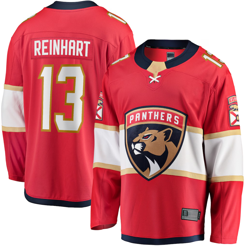 Tlead F.Panthers #13 Sam Reinhart Red Breakaway Player Jerseys