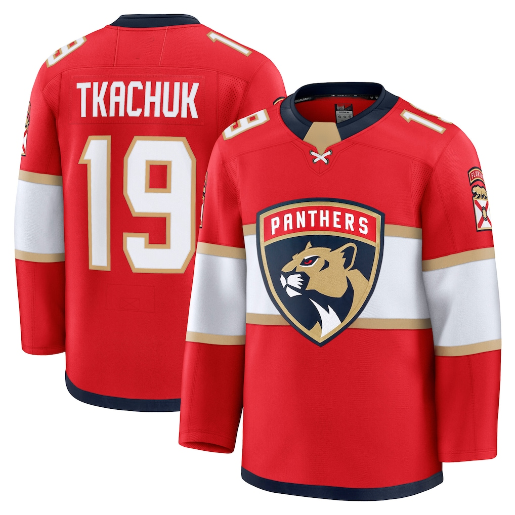 Tlead F.Panthers #19 Matthew Tkachuk Red Home Premium Jerseys