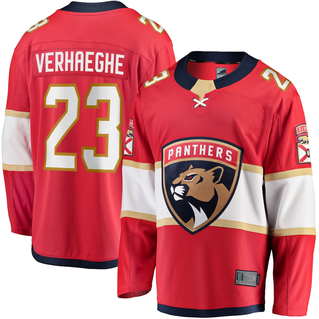 Tlead F.Panthers #23 Carter Verhaeghe Red Home Breakaway Jerseys