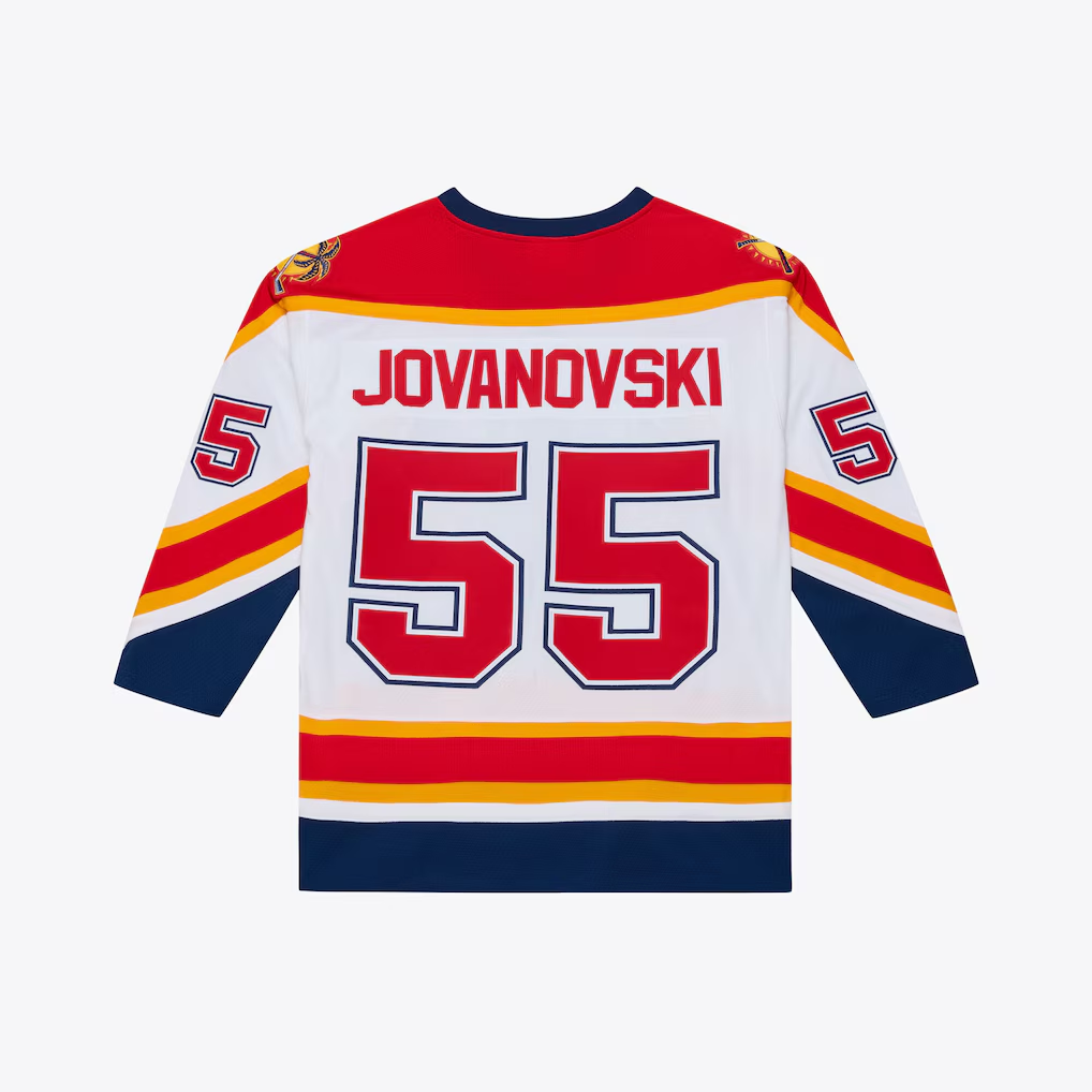 Tlead F.Panthers #55 Ed Jovanovski Mitchell & Ness White 1996 Power Play Jerseys