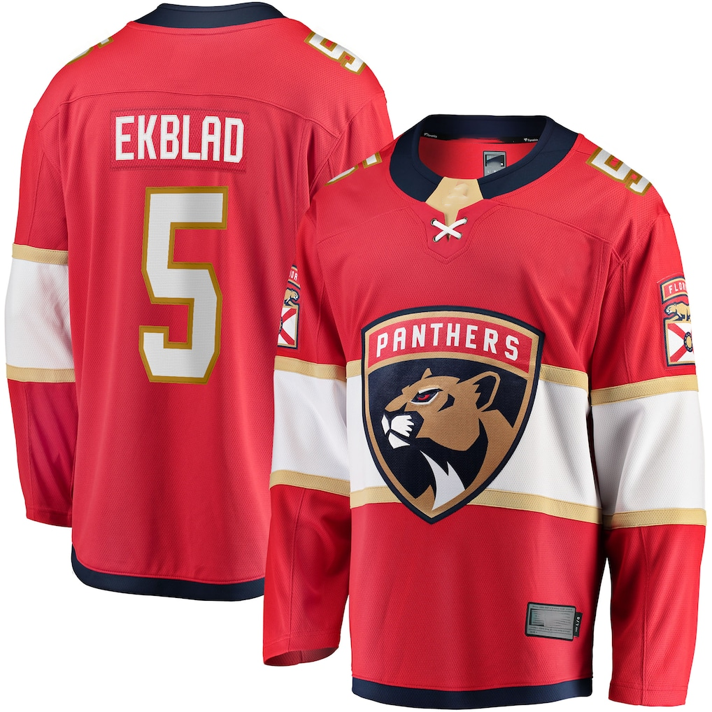 Tlead F.Panthers #5 Aaron Ekblad Red Home Team Breakaway Player Jerseys