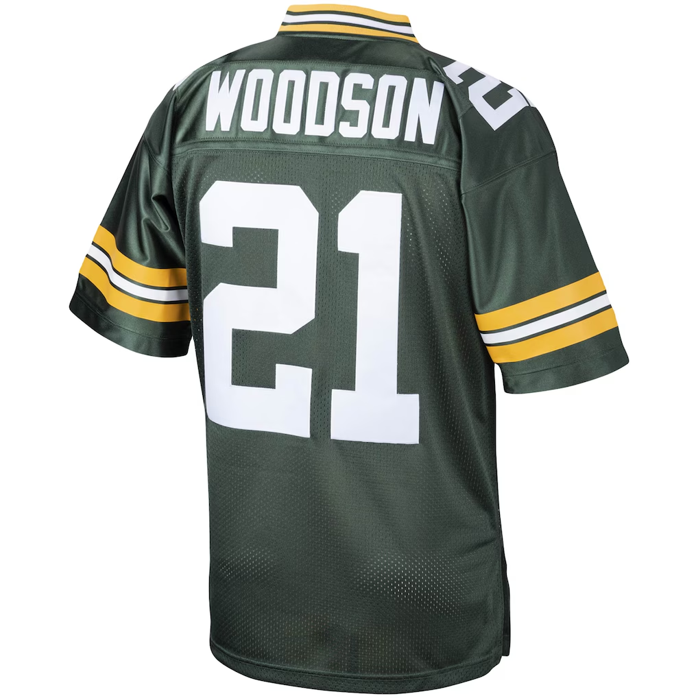 Tlead GB.Packers 2010 #21 Charles Woodson Mitchell & Ness Green Authentic Throwback Retired Player Jersey Stitched Puhic
