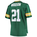 Tlead GB.Packers #21 Charles Woodson Mitchell & Ness Green Big & Tall 2010 Retired Player Replica Stitched Puhic Jersey