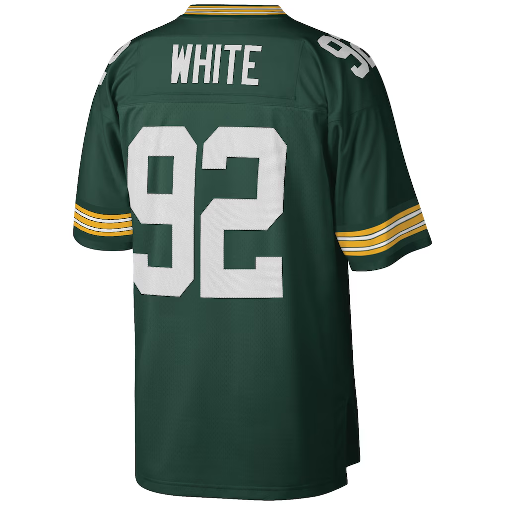 Tlead GB.Packers 2010 #92 Reggie White Mitchell & Ness Green Big & Tall 1996 Retired Player Replica Stitched Puhic Jersey