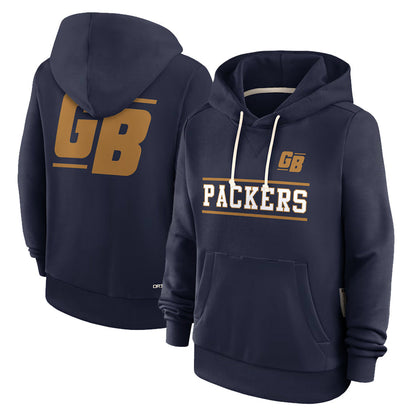 Tlead GB.Packers Navy The 1923 Classic Pullover Hoodies Limited Game Blank Player Stitched Jerseys