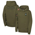 Tlead GB.Packers Olive Salute to Service Pullover Hoodies Limited Blank Player Stitched Jerseys