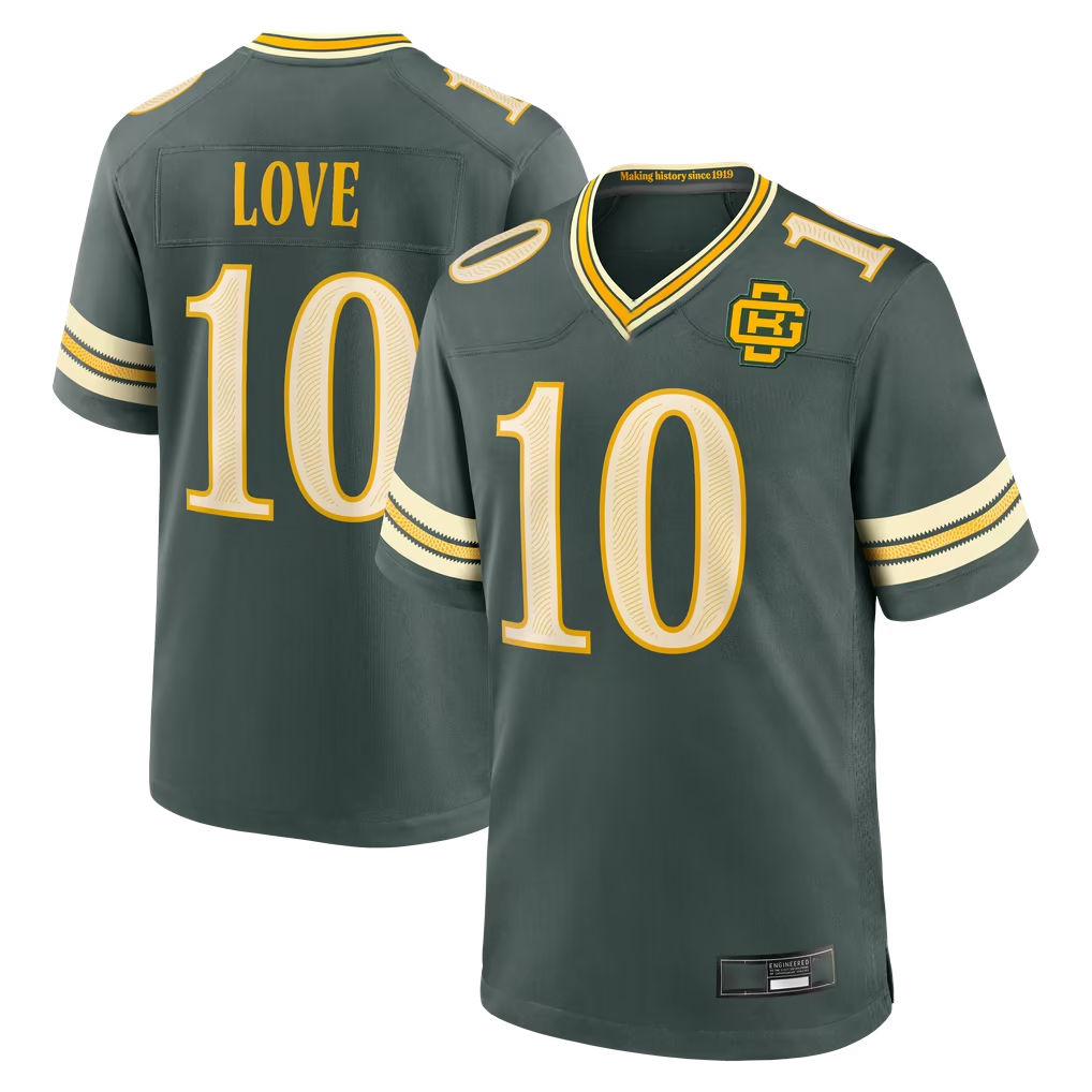 Tlead GB.Packers #10 Jordan Love Green 2026 Rivalries Collection Game Stitched Jerseys