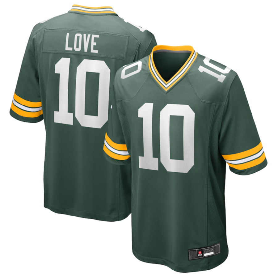 Tlead GB.Packers #10 Jordan Love Player Green Game Stitched Jerseys