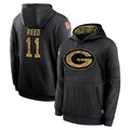 Tlead GB.Packers #11 Jayden Reed Player Black Salute to Service Hoodies Limited Game Stitched Jerseys