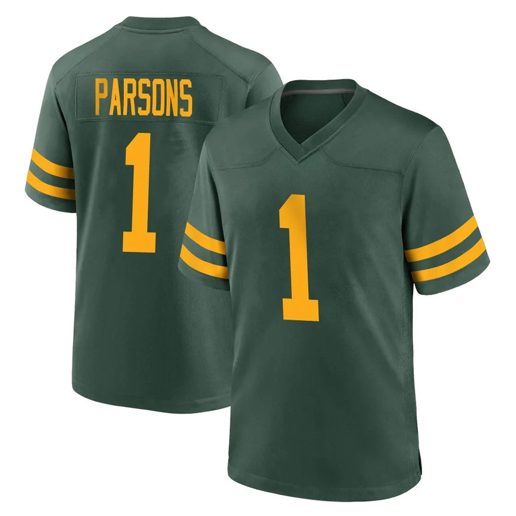 Tlead GB.Packers #1 Micah Parsons Player Green Alternate Home Game Stitched Jerseys