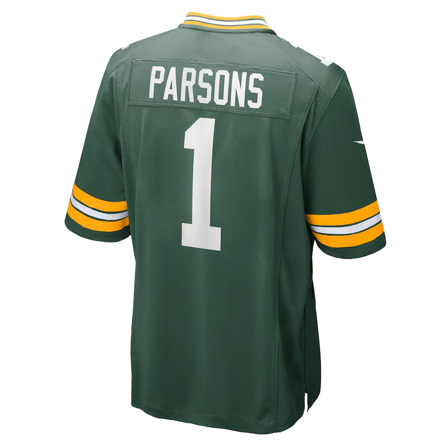 Tlead GB.Packers #1 Micah Parsons Player Green Home Game Stitched Jerseys