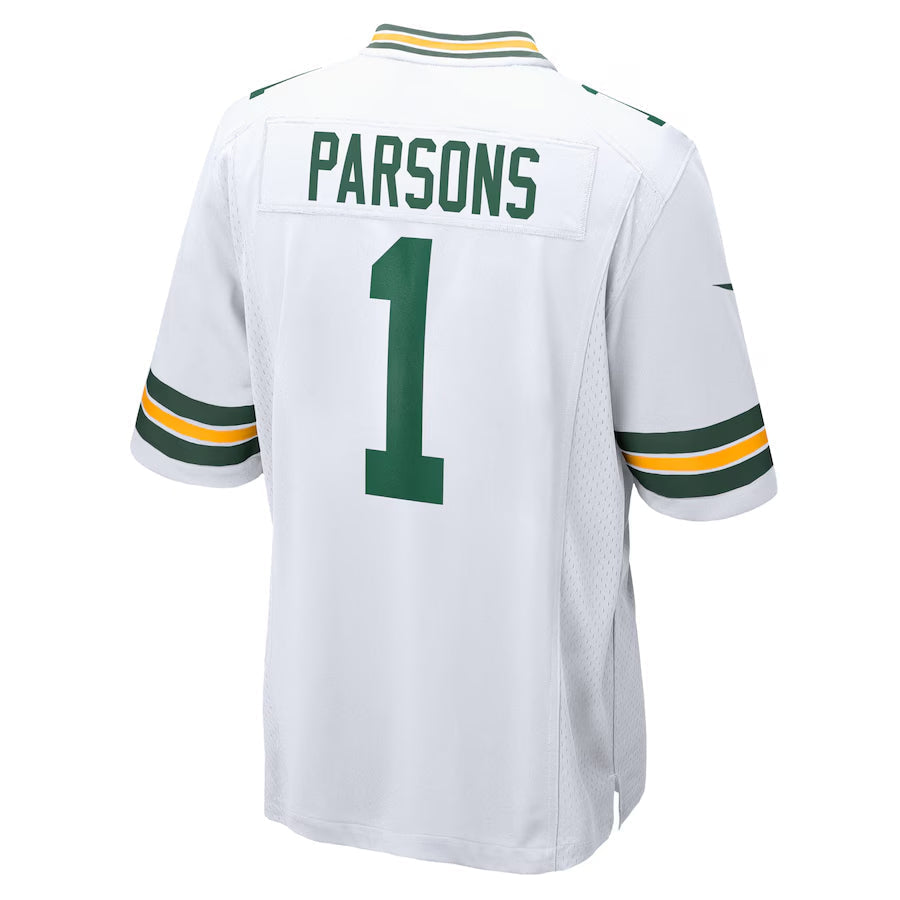 Tlead GB.Packers #1 Micah Parsons Player White Home Game Stitched Jerseys