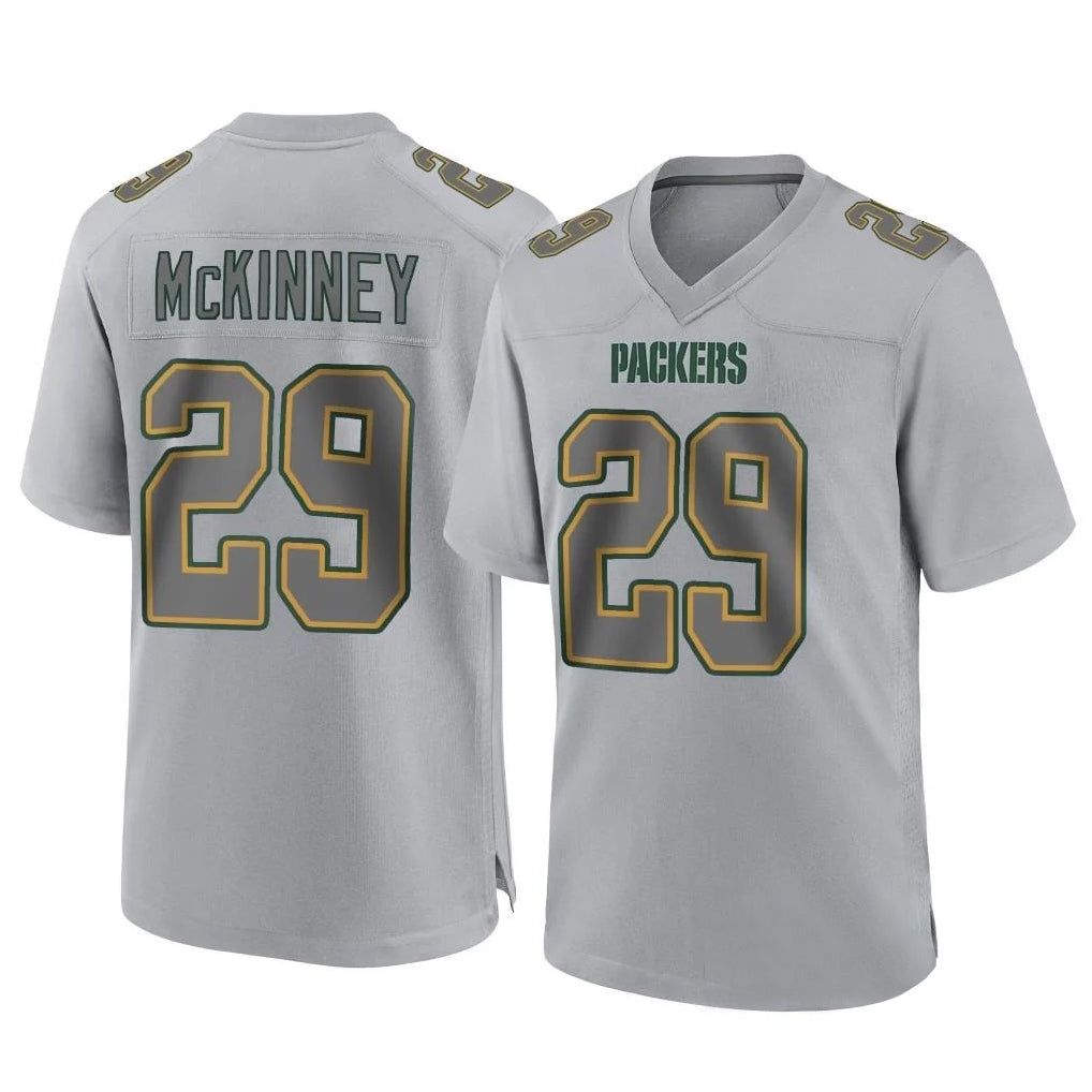 Tlead GB.Packers #29 Xavier McKinney Player Gray Atmosphere Fashion Home Game Stitched Jerseys
