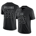 Tlead GB.Packers #33 Evan Williams Player Black Reflective Limited Home Game Stitched Jerseys