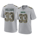 Tlead GB.Packers #33 Evan Williams Player Gray Atmosphere Fashion Home Game Stitched Jerseys
