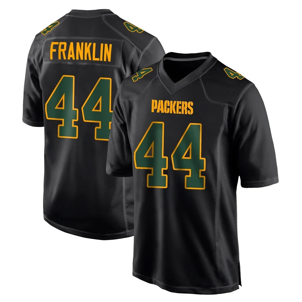 Tlead GB.Packers #44 Zaire Franklin Player Black Fashion Home Game Stitched Jerseys