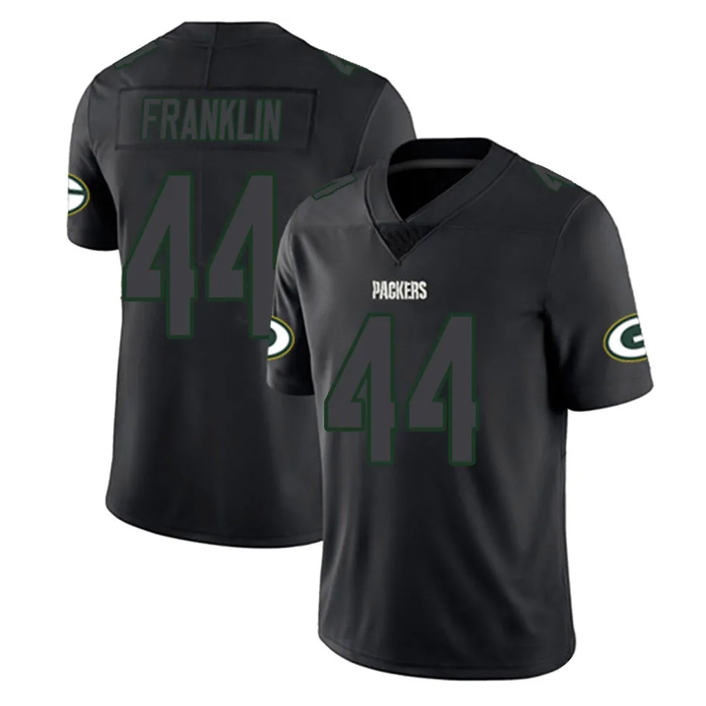 Tlead GB.Packers #44 Zaire Franklin Player Black Impact Limited Home Game Stitched Jerseys