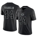 Tlead GB.Packers #44 Zaire Franklin Player Black Reflective Limited Home Game Stitched Jerseys