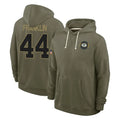 Tlead GB.Packers #44 Zaire Franklin Player Olive Salute to Service Pullover Hoodies Limited Stitched Jerseys