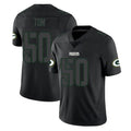 Tlead GB.Packers #50 Zach Tom Player Black Impact Limited Home Game Stitched Jerseys