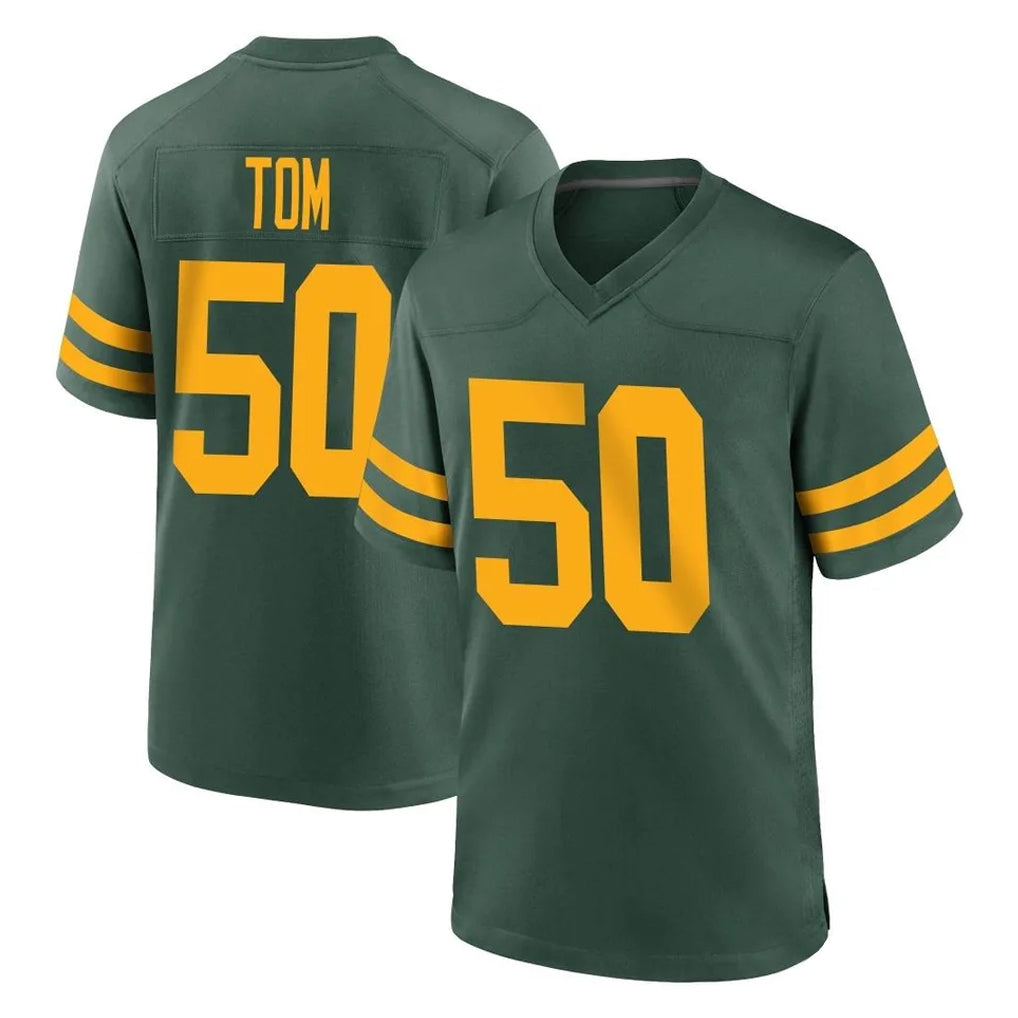 Tlead GB.Packers #50 Zach Tom Player Green Alternate Home Game Stitched Jerseys