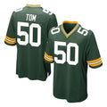 Tlead GB.Packers #50 Zach Tom Player Green Home Game Stitched Jerseys