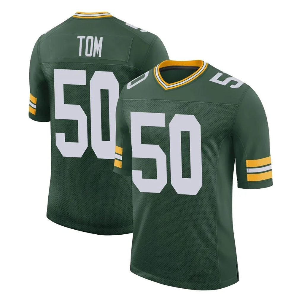 Tlead GB.Packers #50 Zach Tom Player Green Limited Classic Home Game Stitched Jerseys