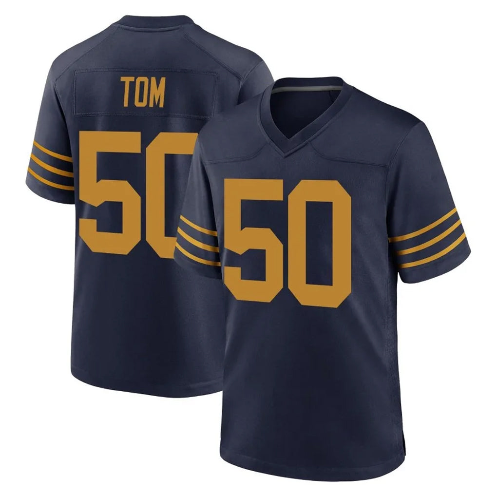 Tlead GB.Packers #50 Zach Tom Player Navy The 1923 Classic Home Game Stitched Jerseys