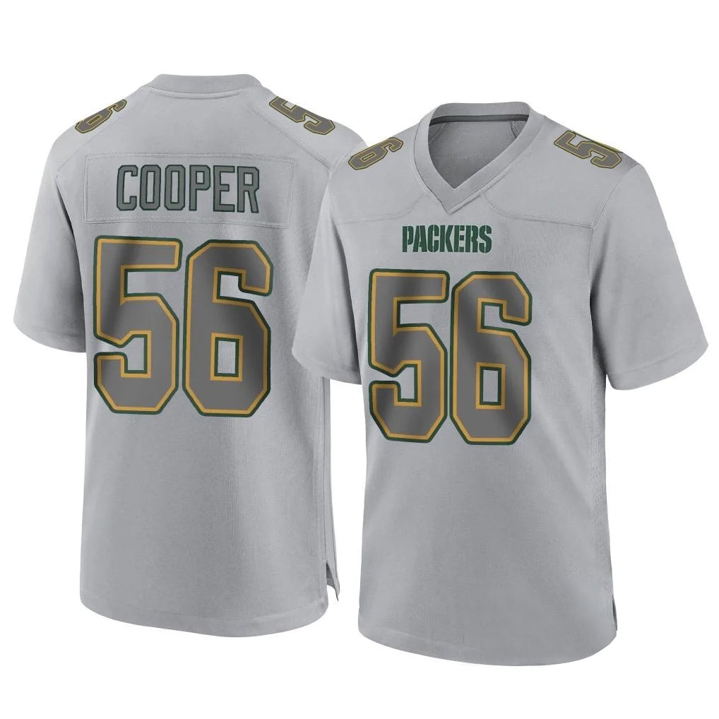 Tlead GB.Packers #56 Edgerrin Cooper Player Gray Atmosphere Fashion Home Game Stitched Jerseys