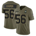 Tlead GB.Packers #56 Edgerrin Cooper Player Olive 2025 Salute To Service Limited Home Game Stitched Jerseys