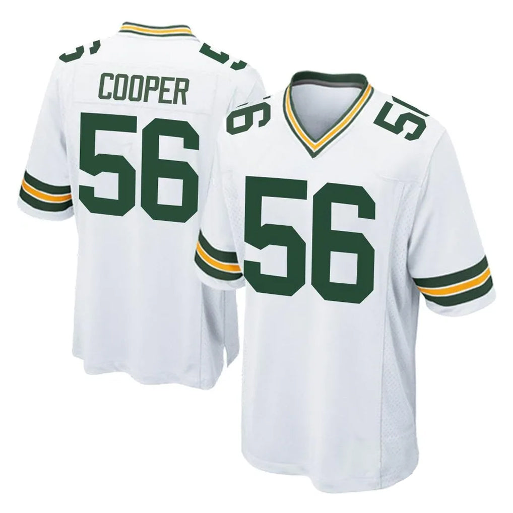 Tlead GB.Packers #56 Edgerrin Cooper Player White Home Game Stitched Jerseys