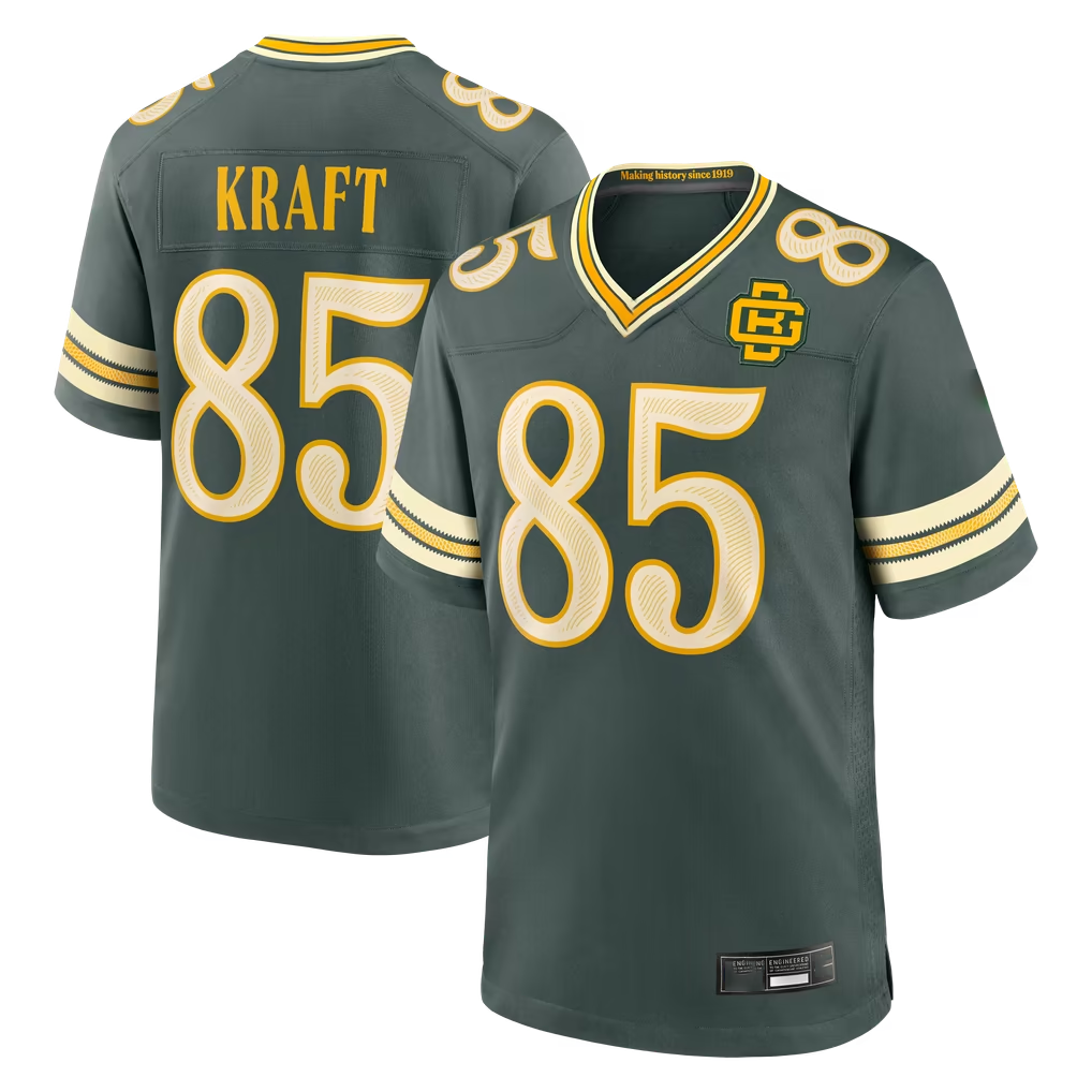 Tlead GB.Packers #85 Tucker Kraft Green 2026 Rivalries Collection Game Stitched Jerseys