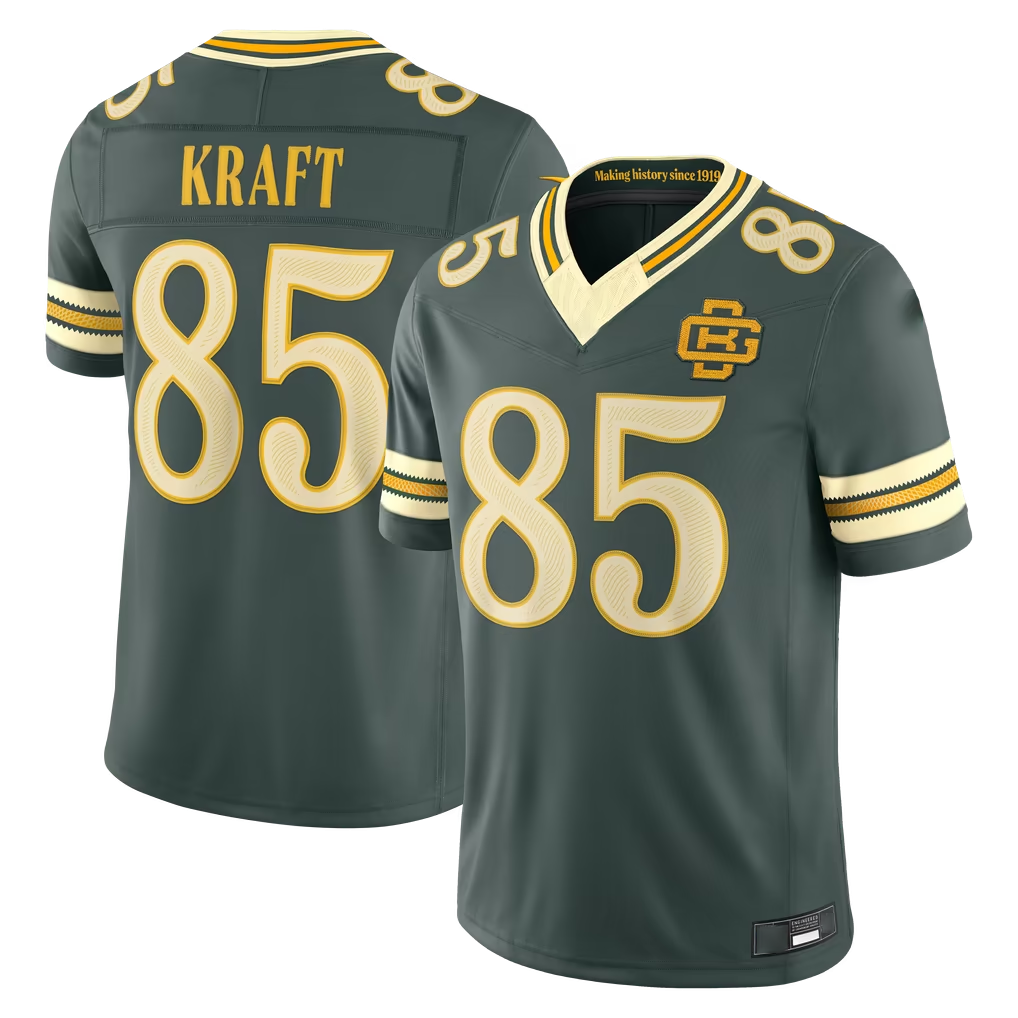 Tlead GB.Packers #85 Tucker Kraft Green 2026 Rivalries Collection Limited Stitched Jerseys