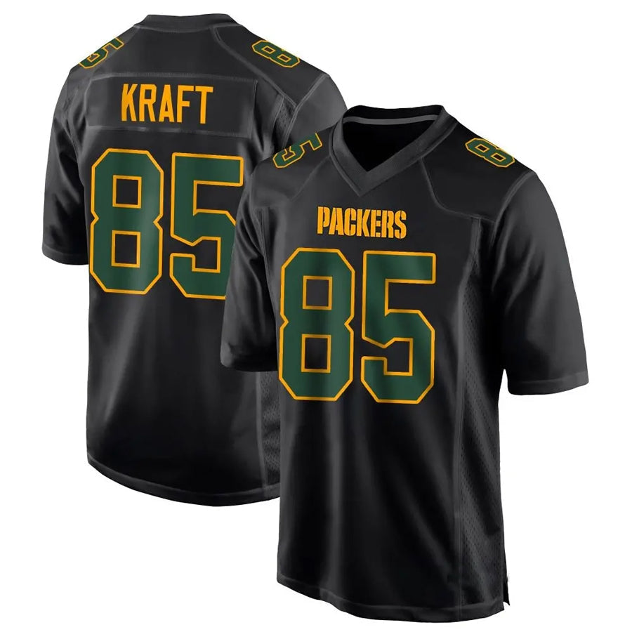 Tlead GB.Packers #85 Tucker Kraft Player Black Fashion Game Stitched Jerseys