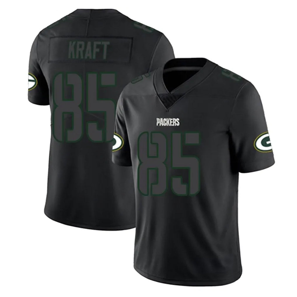 Tlead GB.Packers #85 Tucker Kraft Player Black Impact Limited Home Game Stitched Jerseys