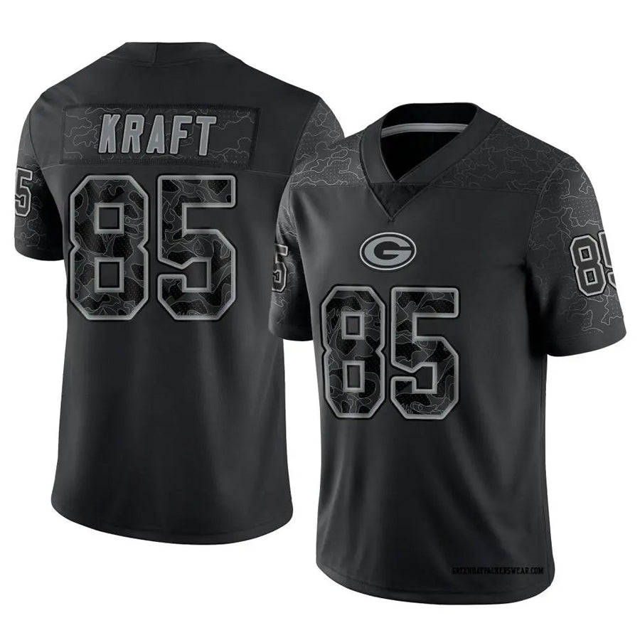 Tlead GB.Packers #85 Tucker Kraft Player Black RFLCTV Limited Stitched Jerseys