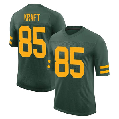 Tlead GB.Packers #85 Tucker Kraft Player Green Alternate Vapor Home Game Stitched Jerseys