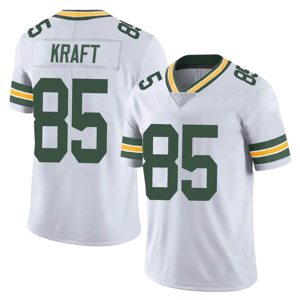 Tlead GB.Packers #85 Tucker Kraft Player White Vapor Untouchable Limited Home Game Stitched Jerseys