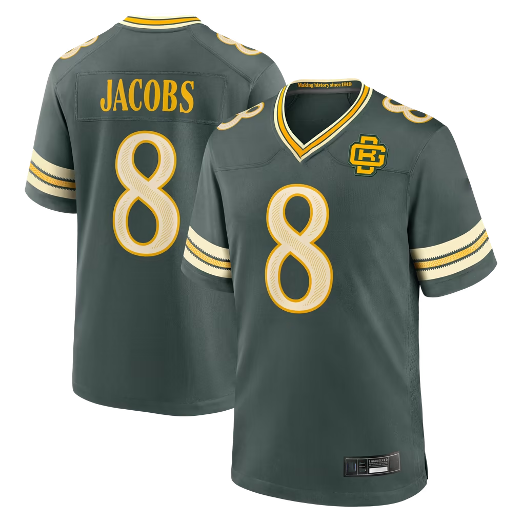 Tlead GB.Packers #8 Josh Jacobs Green 2026 Rivalries Collection Game Stitched Jerseys