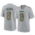 Tlead GB.Packers #8 Josh Jacobs Player Gray Atmosphere Fashion Home Game Stitched Jerseys